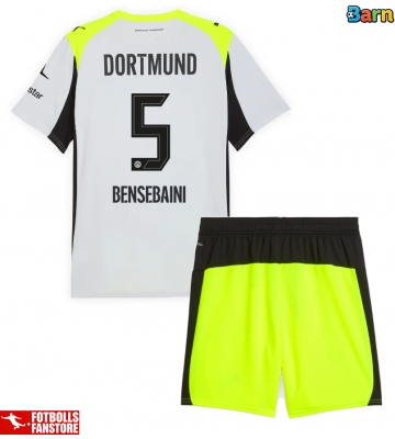 Borussia Dortmund Ramy Bensebaini #5 Bortatröja Barn 2025-26 Kortärmad (+ Korta byxor)